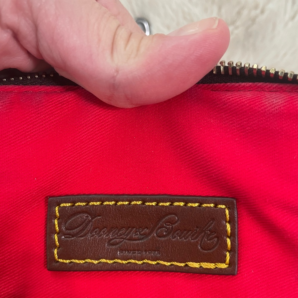 Dooney & Bourke Blue and Brown Satchel - Picture 11 of 14